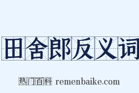 田舍郎反义词是什么意思的图片